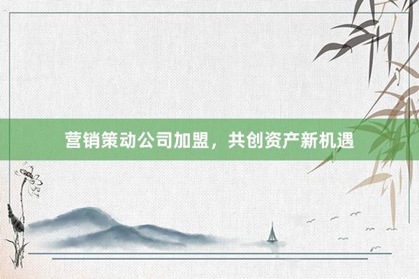 营销策动公司加盟，共创资产新机遇